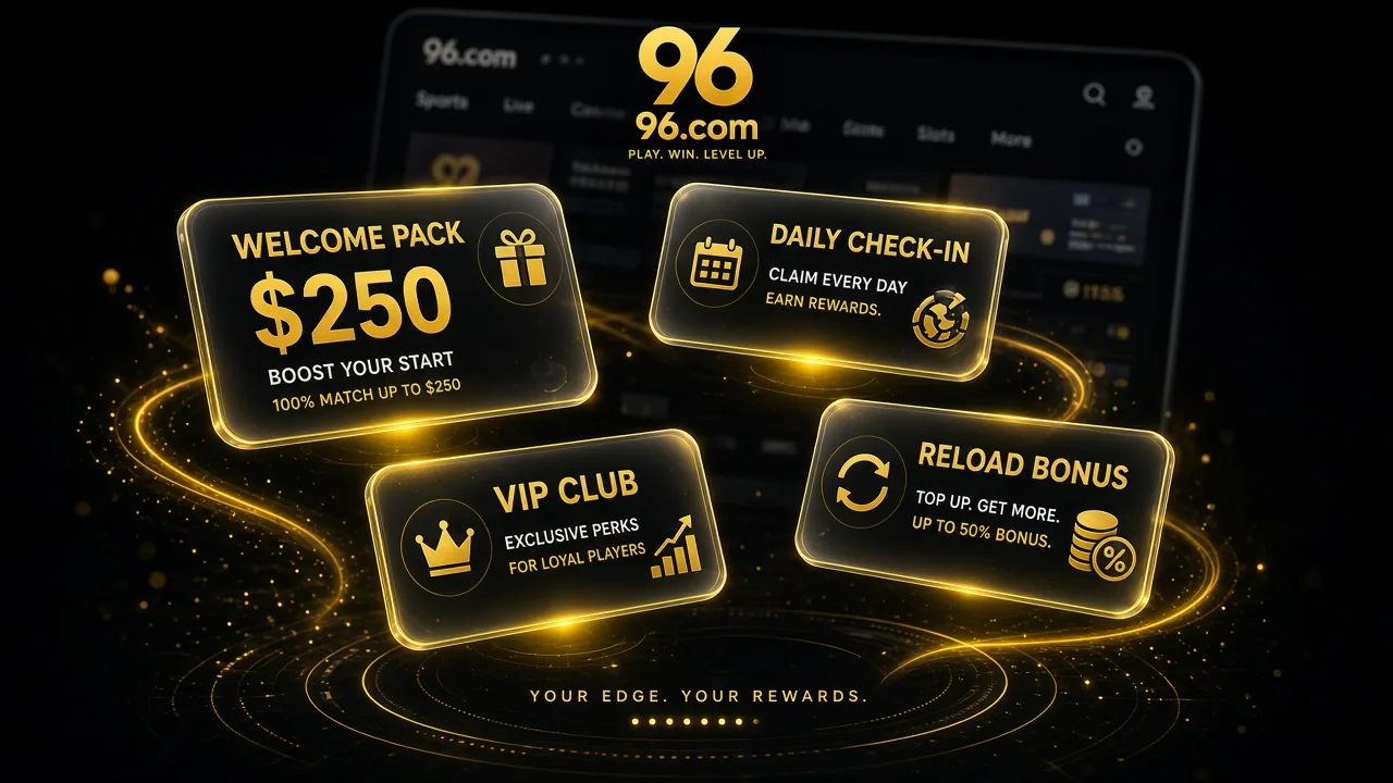Available Bonuses at 96.com